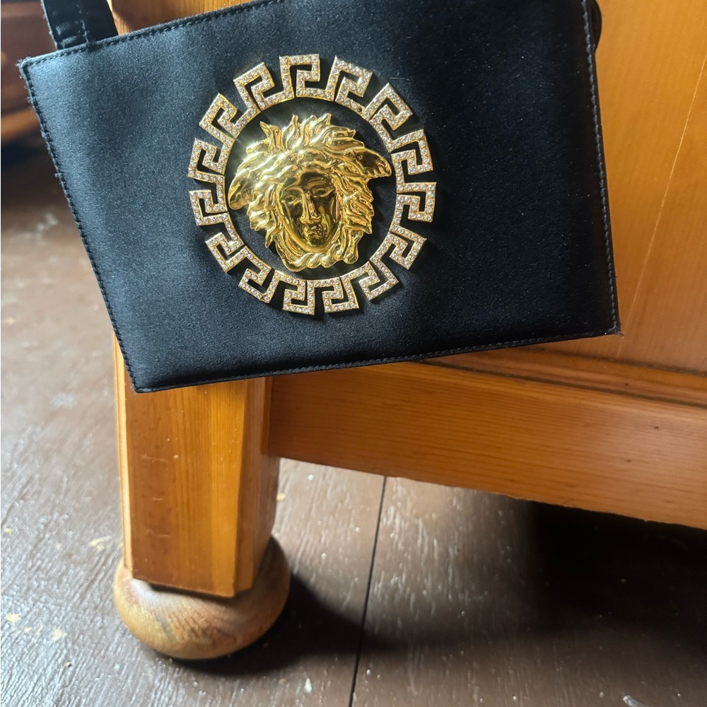 Versace Black and Gold Clutch